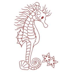 Redwork Sea Horse 09(Lg) machine embroidery designs