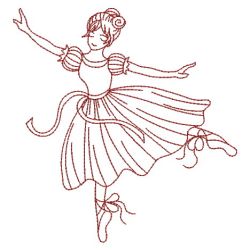 Redwork Dancing Girls(Lg) machine embroidery designs