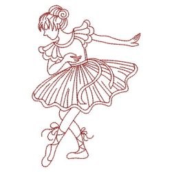 Redwork Dancing Girls 02(Lg) machine embroidery designs