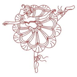 Redwork Dancing Girls 03(Md) machine embroidery designs