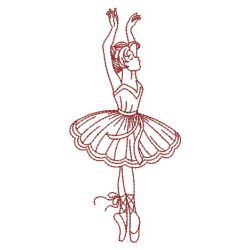 Redwork Dancing Girls 05(Lg) machine embroidery designs