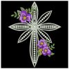 Decorative Pansy Cross 06