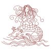 Redwork Mermaids(Lg)