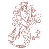 Redwork Mermaids 09(Lg)