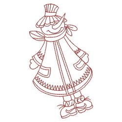 Redwork Country Snowman 01(Lg) machine embroidery designs