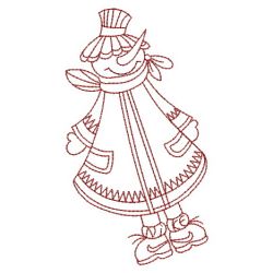 Redwork Country Snowman(Lg) machine embroidery designs