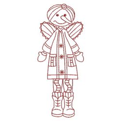 Redwork Country Snowman 02(Sm)