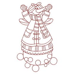 Redwork Country Snowman 03(Lg) machine embroidery designs