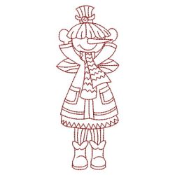 Redwork Country Snowman 05(Md) machine embroidery designs