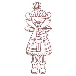 Redwork Country Snowman 05(Sm) machine embroidery designs