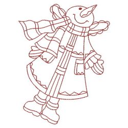 Redwork Country Snowman 09(Lg) machine embroidery designs