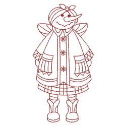 Redwork Country Snowman 10(Lg) machine embroidery designs