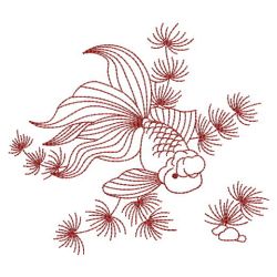 Redwork Goldfish 02(Lg) machine embroidery designs