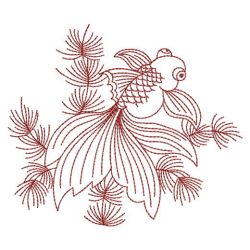 Redwork Goldfish 03(Lg) machine embroidery designs