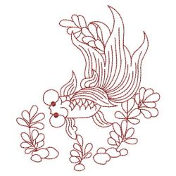 Redwork Goldfish 06(Md) machine embroidery designs