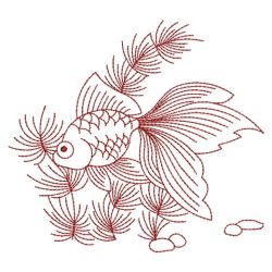 Redwork Goldfish 10(Sm) machine embroidery designs