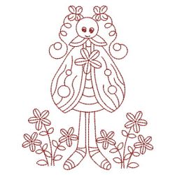 Redwork Country Ladybugs 05(Sm) machine embroidery designs
