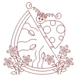 Redwork Country Ladybugs 08(Lg) machine embroidery designs