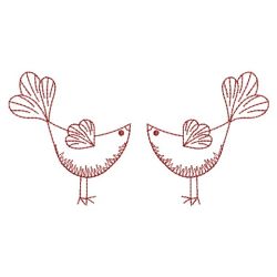 Redwork Country Birds(Sm) machine embroidery designs