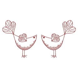 Redwork Country Birds 01(Md) machine embroidery designs