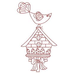 Redwork Country Birds 08(Md) machine embroidery designs