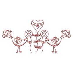 Redwork Country Birds 11(Md) machine embroidery designs