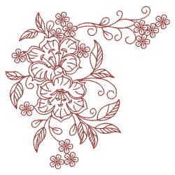 Redwork Flowers 02(Lg) machine embroidery designs