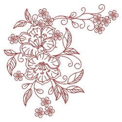 Redwork Flowers 02(Md) machine embroidery designs