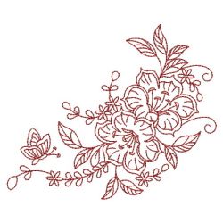 Redwork Flowers 03(Lg) machine embroidery designs
