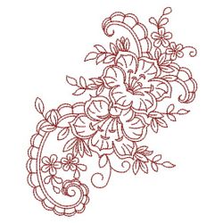 Redwork Flowers 05(Md) machine embroidery designs