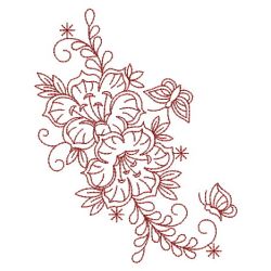 Redwork Flowers 06(Sm) machine embroidery designs