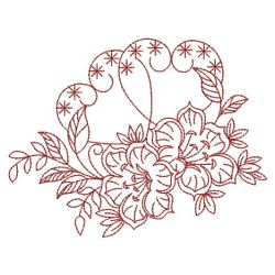 Redwork Flowers 07(Lg) machine embroidery designs