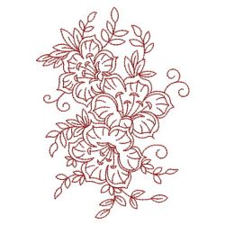 Redwork Flowers 10(Md) machine embroidery designs