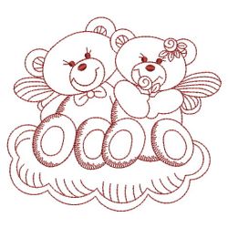Redwork Valentine Bears 01(Lg) machine embroidery designs