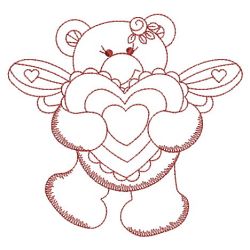 Redwork Valentine Bears 03(Lg) machine embroidery designs