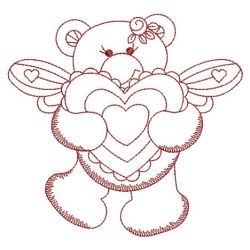 Redwork Valentine Bears 03(Sm) machine embroidery designs