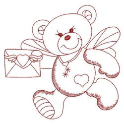 Redwork Valentine Bears 05(Sm) machine embroidery designs