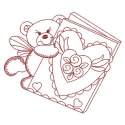 Redwork Valentine Bears 06(Lg) machine embroidery designs