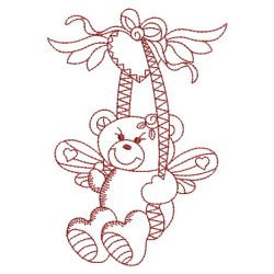 Redwork Valentine Bears 07(Md) machine embroidery designs
