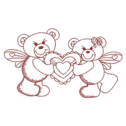 Redwork Valentine Bears 10(Lg)