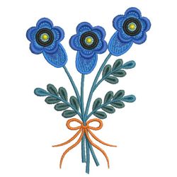 Blue Flowers 01(Sm) machine embroidery designs