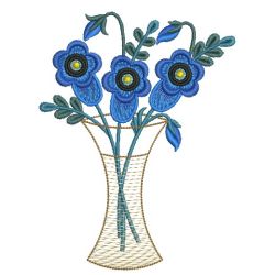 Blue Flowers 04(Lg) machine embroidery designs