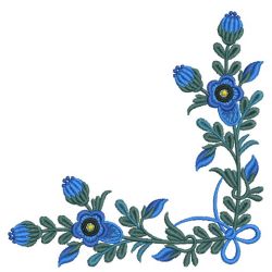 Blue Flowers 07(Lg) machine embroidery designs