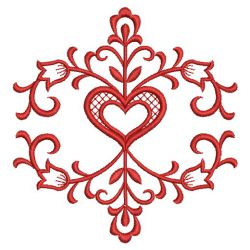Redwork Heart Deco(Md) machine embroidery designs