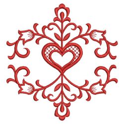 Redwork Heart Deco(Sm) machine embroidery designs