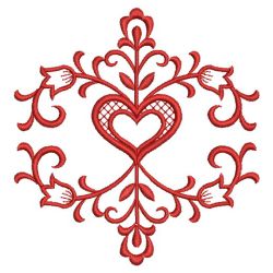 Redwork Heart Deco 01(Lg) machine embroidery designs