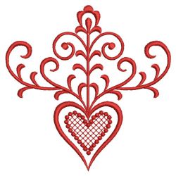 Redwork Heart Deco 02(Lg)