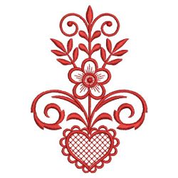 Redwork Heart Deco 03(Md)