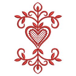 Redwork Heart Deco 05(Lg)