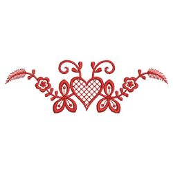 Redwork Heart Deco 08(Md) machine embroidery designs